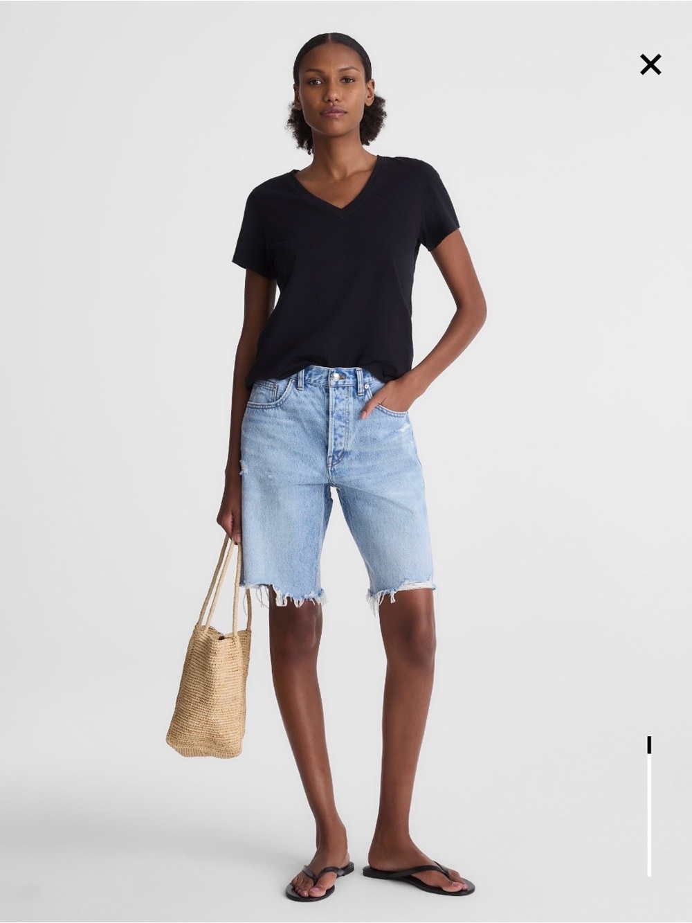 Like New Madewell Essex Long Baggy Short in Londe Wash- Size 25